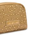 Beauty Case con Strass LOVE MOSCHINO linea Gift Capsule colore Oro Online now