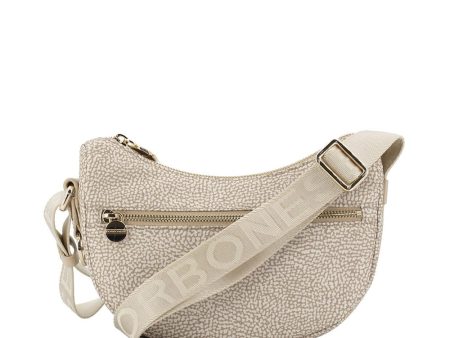 Borsa a Tracolla BORBONESE Luna Bag Mini linea Jet Op in Nylon Color Sabbia Online now