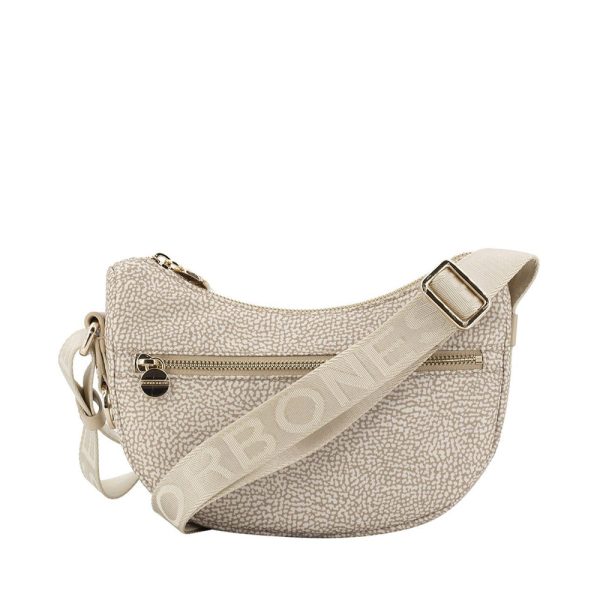 Borsa a Tracolla BORBONESE Luna Bag Mini linea Jet Op in Nylon Color Sabbia Online now