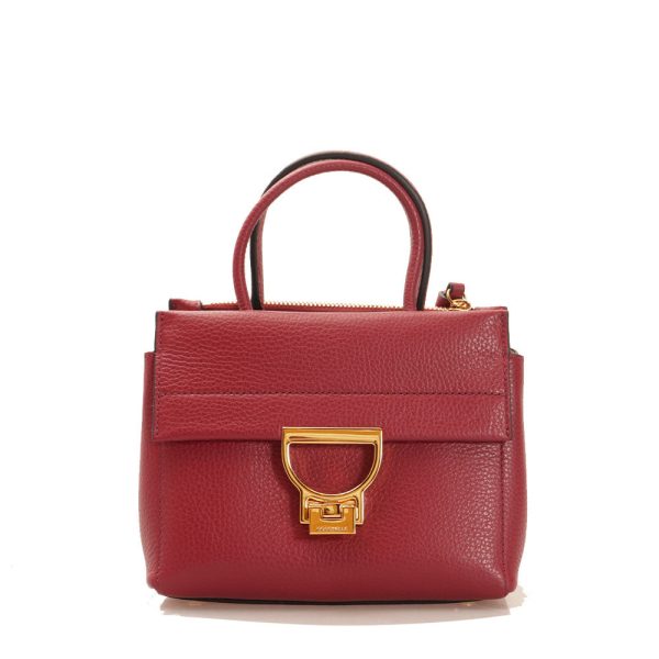 Borsa Donna a Mano COCCINELLE in Pelle linea Arlettis Colore Garnet Red Misura Piccola Online now