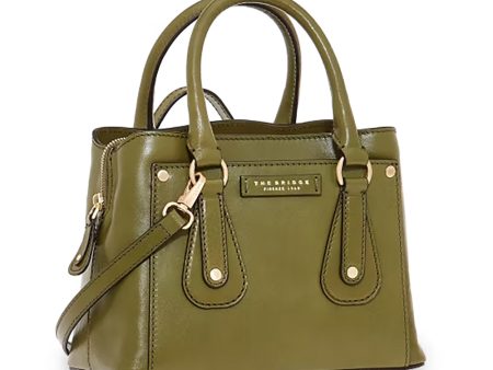 Borsa Donna a Mano Double Function THE BRIDGE linea Cecilia in Pelle Verde Fico For Discount