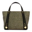 Borsa Donna a Mano BORBONESE linea Road Small in Nylon OP Naturale e Pelle Nera Sale