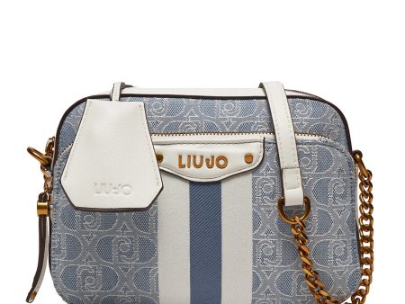 Borsa a Tracolla LIU JO in Tessuto con Logo Jacquard colore Blue Denim Supply