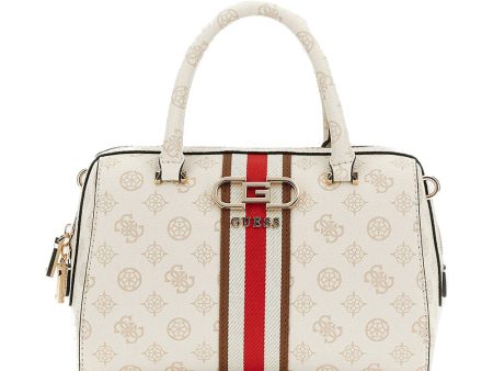 Borsa Donna a Mano a Bauletto GUESS Linea Nelka Colore Cream Logo Cheap