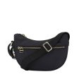 Borsa a Tracolla BORBONESE Luna Bag Mini linea Jet Op in Nylon Colore Dark Black Sale