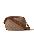 Borsa a Tracolla Small BORBONESE in Tessuto Riciclato stampa OP Beige Brown For Discount