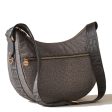 Borsa a Tracolla Middle BORBONESE Luna Bag linea Eco Line in Nylon Clay Grey Cheap