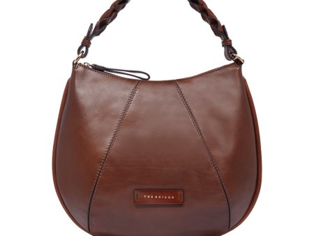 Borsa Donna Hobo con Tracolla THE BRIDGE linea Brigida in Pelle Marrone For Discount