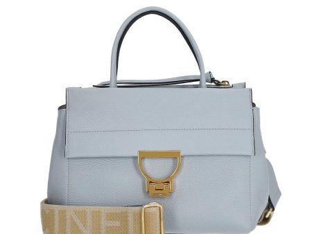 Borsa Donna a Mano COCCINELLE in Pelle Linea Arlettis Signature colore Mist Blue Online Sale