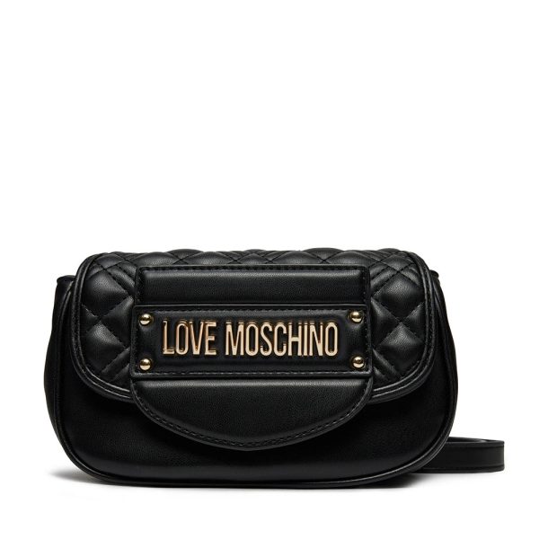 Borsa a Tracolla LOVE MOSCHINO linea Quilted Tab Nero Discount