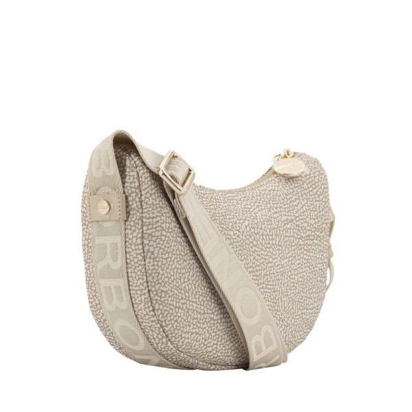 Borsa a Tracolla BORBONESE Luna Bag Mini linea Jet Op in Nylon Color Sabbia Online now