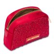 Beauty Case con Strass LOVE MOSCHINO linea Gift Capsule colore Rosso For Sale