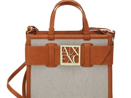 Borsa Donna a Mano ARMANI EXCHANGE Colore Cuoio Misura Grande on Sale