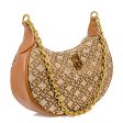 Borsa Donna a Spalla LIU JO in Tessuto Jacquard color Cammello on Sale