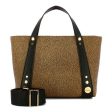 Borsa Donna a Mano BORBONESE linea Road Small in Tela Rivestita OP e Pelle Nera Fashion