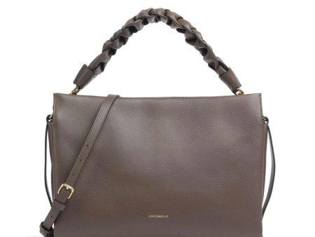 Borsa Donna a Mano COCCINELLE in Pelle Linea Boheme Medium colore Coffee - Pulp Pink on Sale