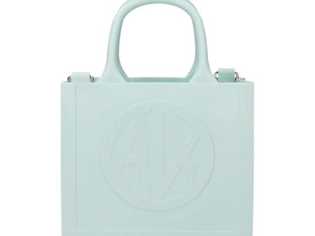 Borsa Donna a Mano con Tracolla ARMANI EXCHANGE Colore Acqua Misura Piccola Online Sale