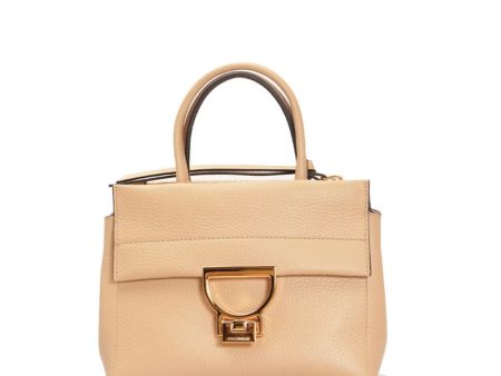 Borsa Donna a Mano COCCINELLE in Pelle linea Arlettis Colore Fresh Beige Misura Piccola For Cheap