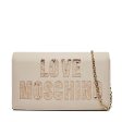 Clutch Donna con Tracolla LOVE MOSCHINO linea Sparkling Logo Avorio Fashion