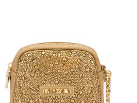 Beauty Case con Strass LOVE MOSCHINO linea Gift Capsule colore Oro Online now