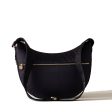 Borsa a Tracolla BORBONESE Luna Bag Middle in Tessuto OP Dark Black Online Hot Sale