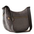 Borsa a Tracolla BORBONESE Luna Bag Medium linea Jet Op in Tessuto Colore Clay Grey Online now