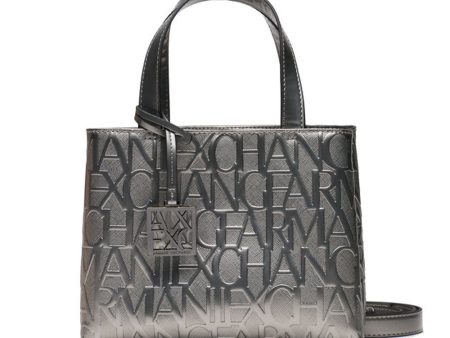 Borsa Donna a Mano Con Tracolla ARMANI EXCHANGE colore Gun Metal Misura Piccola Sale