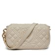 Borsa a Tracolla LOVE MOSCHINO linea Quilted Tab Avorio For Cheap