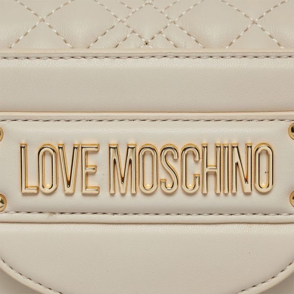 Borsa a Tracolla LOVE MOSCHINO linea Quilted Tab Avorio For Cheap