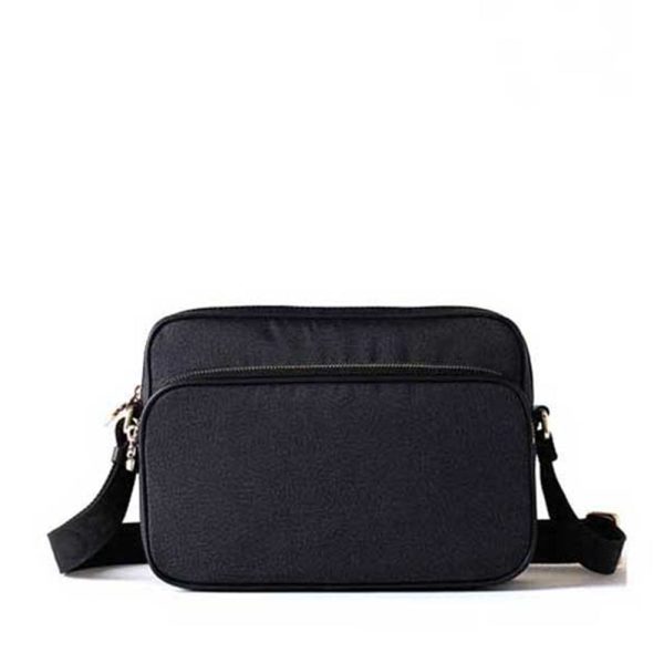 Borsa a Tracolla Small BORBONESE in Tessuto Riciclato stampa OP Dark Black Online Sale