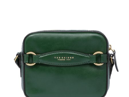 Camera Case a Tracolla THE BRIDGE linea Bettina in Pelle Verde For Sale