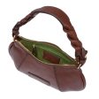 Baguette Bag a Spalla THE BRIDGE linea Brigida in Pelle Marrone Discount