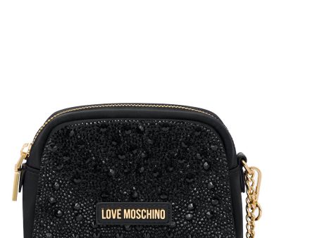 Beauty Case con Strass LOVE MOSCHINO linea Gift Capsule colore Nero on Sale