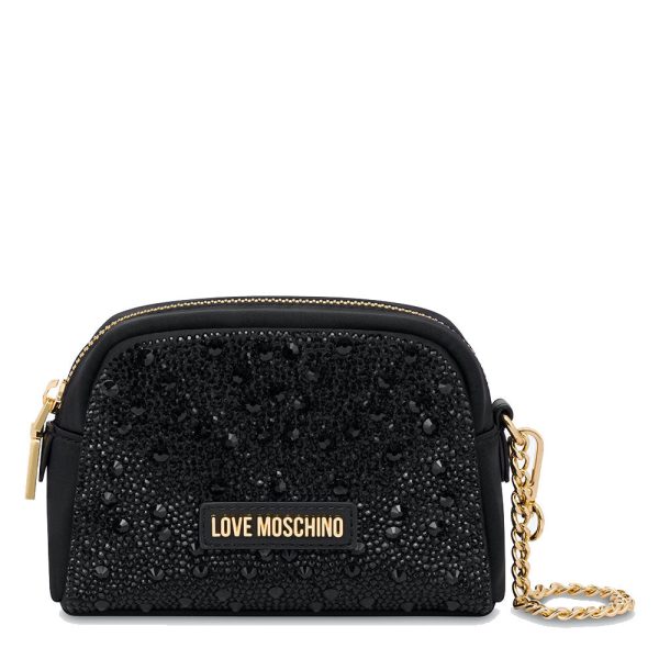 Beauty Case con Strass LOVE MOSCHINO linea Gift Capsule colore Nero on Sale