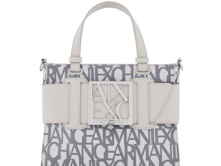 Borsa Donna a Mano con Tracolla ARMANI EXCHANGE colore Off White - Grey Misura Piccola Supply