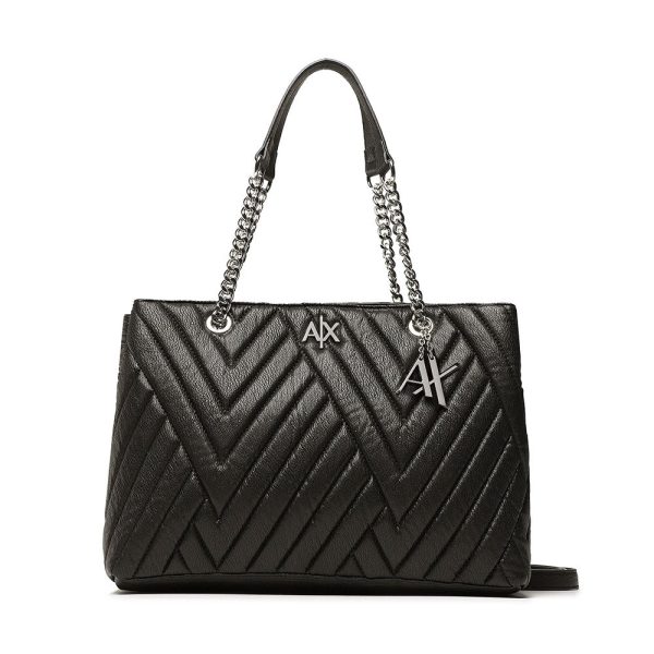 Borsa Donna a Mano ARMANI EXCHANGE Trapuntata Colore Nero con Tracolla Discount