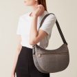 Borsa a Tracolla Middle BORBONESE Luna Bag linea Eco Line in Nylon Clay Grey Cheap