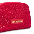 Beauty Case con Strass LOVE MOSCHINO linea Gift Capsule colore Rosso For Sale