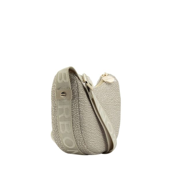 Borsa a Tracolla BORBONESE Luna Bag Mini linea Jet Op in Nylon Color Sabbia Online now