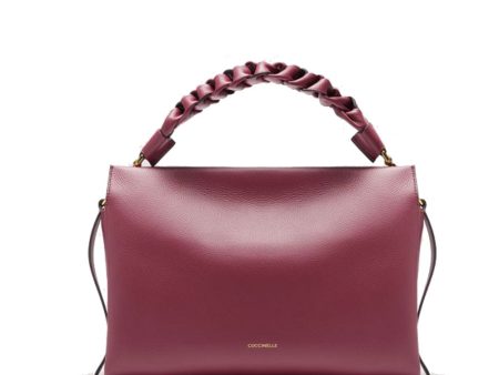 Borsa Donna a Mano COCCINELLE in Pelle Linea Boheme Medium colore Garnet Red - Pulp Pink Cheap