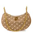 Borsa Donna a Spalla LIU JO in Tessuto Jacquard color Cammello on Sale