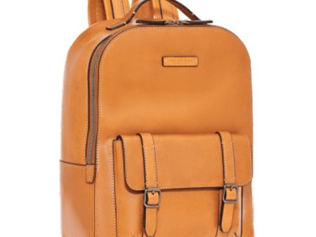 Zaino Uomo THE BRIDGE in Pelle color Biscotto linea Cesare For Cheap