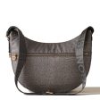 Borsa a Tracolla Middle BORBONESE Luna Bag linea Eco Line in Nylon Clay Grey Cheap