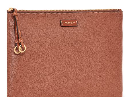 Pochette Porta Tablet THE BRIDGE linea Carlotta in Pelle Marrone Online now