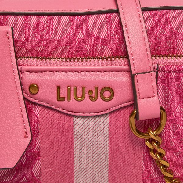 Borsa a Tracolla LIU JO in Tessuto con Logo Jacquard colore Lady Pink Fashion