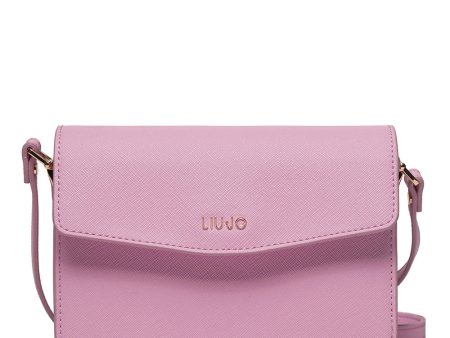 Borsa a Spalla e Tracolla LIU JO Better Rosa Lavanda con Logo For Discount