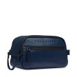 Beauty Case Uomo THE BRIDGE linea Damiano in Pelle Blu Cheap