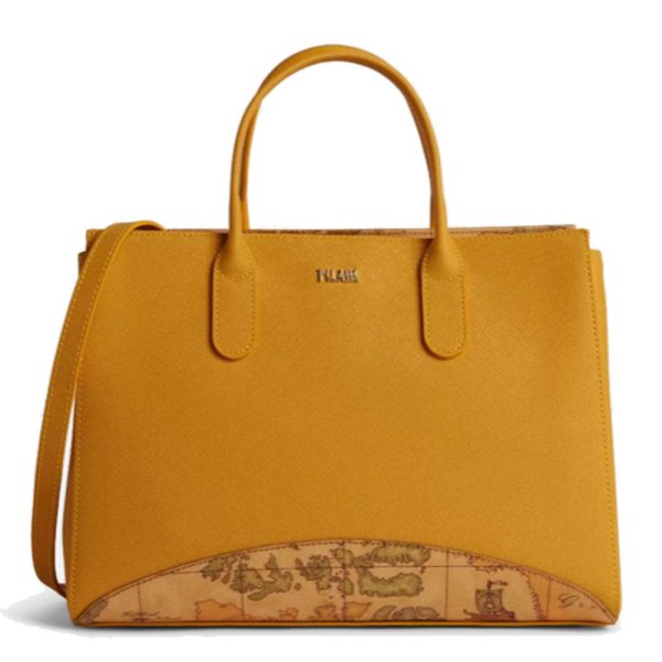 Borsa Donna a Mano 1A Classe Alviero Martini linea Milano City colore Giallo e Geo Classic GS21 For Sale