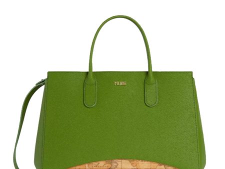 Borsa Donna a Mano 1A Classe Alviero Martini linea Milano City colore Verde Prato e Geo Classic GS21 Online Hot Sale