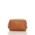 Beauty Case Piccolo COCCINELLE in Pelle Caramel Chiuso con Zip Discount